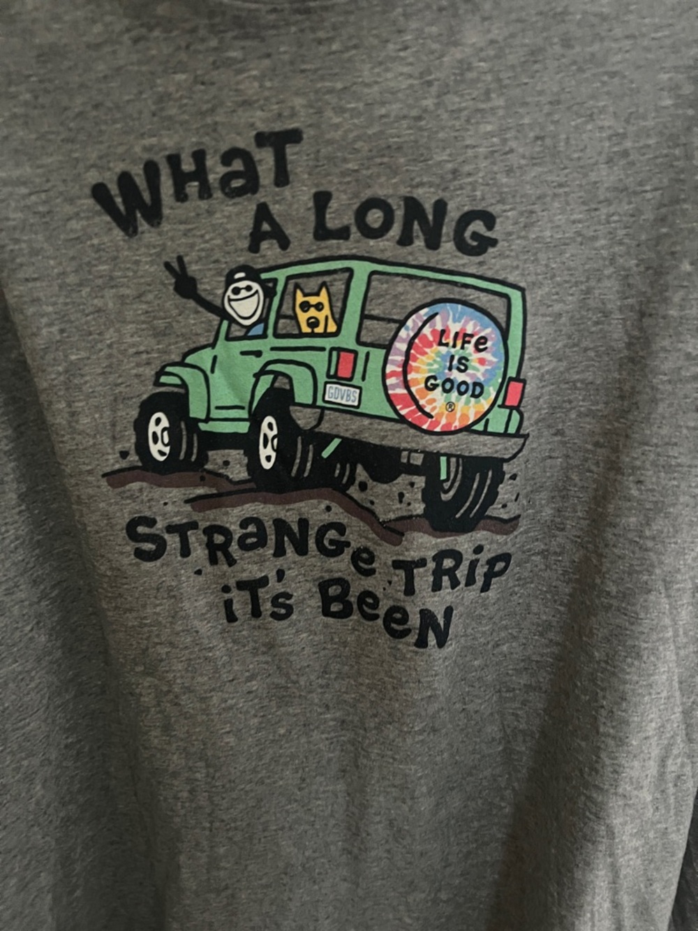 Life Is Good Mens Long Sleeve Strange Trip It's Been Grateful Dead GD Jeep XXL - Picture 2 of 4